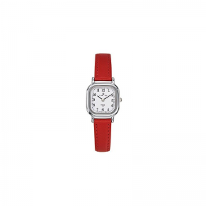 Certus - Montre Femme bracelet cuir rouge - cadran carré - Ref 644411