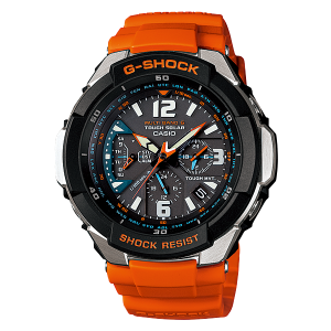 Montre Homme CASIO G-Shock Aviation Bracelet Résine Orange - GW-3000M-4AER