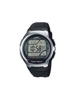 Casio - Montre Collection Mixte - Boitier Acier Argenté - Bracelet Résine Noir - Ref WV-58R-1AEF