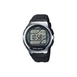 Casio - Montre Collection Mixte - Boitier Acier Argenté - Bracelet Résine Noir - Ref WV-58R-1AEF