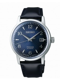 Montre Homme SEIKO Presage Cocktail Old Clock Bleu Cuir - SRPE43J1