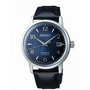 Montre Homme SEIKO Presage Cocktail Old Clock Bleu Cuir - SRPE43J1