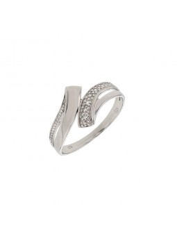 Bague multi diamants 0,006 ct Fantaisie or blanc 375