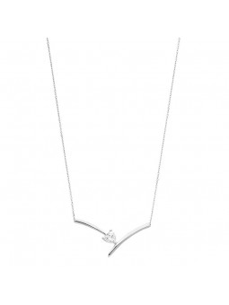 Collier solitaire Coeur Oxyde