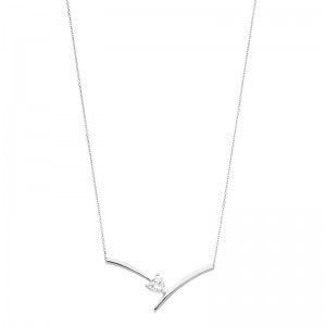Collier solitaire Coeur Oxyde