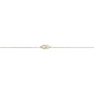 Bracelet Oxyde Fantaisie anneau entrelacet or bicolore 375