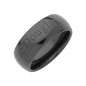 Bague céramique noire avec inscription