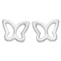 Boucles d'oreilles Papillons or blanc
