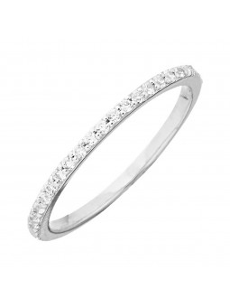 Bague demi alliance griffes Oxydes