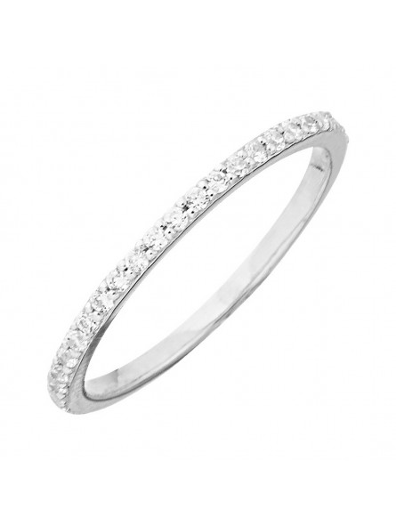 Bague demi alliance griffes Oxydes