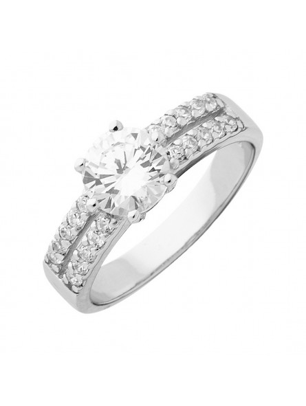 Bague Oxydes de zirconium argent 925/000 Bague Oxydes de zirconium argent 925/000