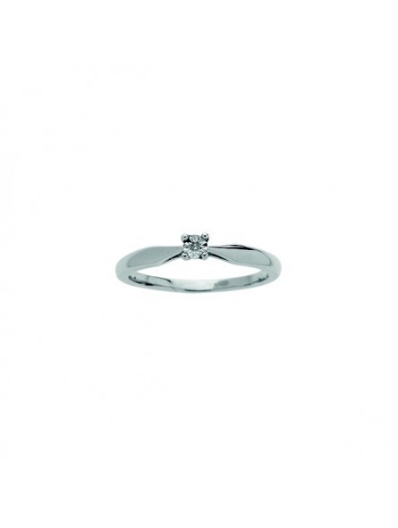 Solitaire diamant 0,01 ct griffes argent 925