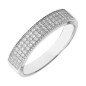 Bague demi alliance 3 Rangs Oxydes