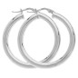 PAIRE CREOLES ARGENT FIL ROND 4 MM D.25 MM