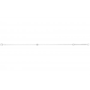 Bracelet solitaire diamant 0,005 ct argent 925