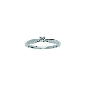 Solitaire diamant 0,01 ct griffes argent 925