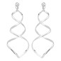 Boucles d'oreilles pendantes double spirale