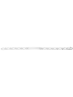 Bracelet Identité argent Alternée 1/1 Polie Légère 6 Faces 6 mm
