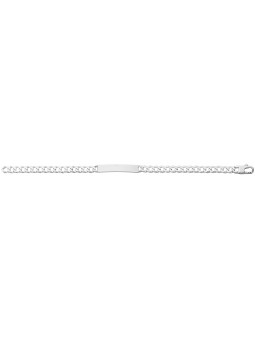 Bracelet Identité argent Gourmette Polie Légère 6 Faces 6 mm