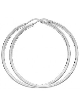 créoles fil 2 carré diamètre 30 mm
