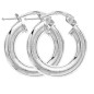 Paire Créoles argent Fil Rond 4 mm Diamètre 10 mm