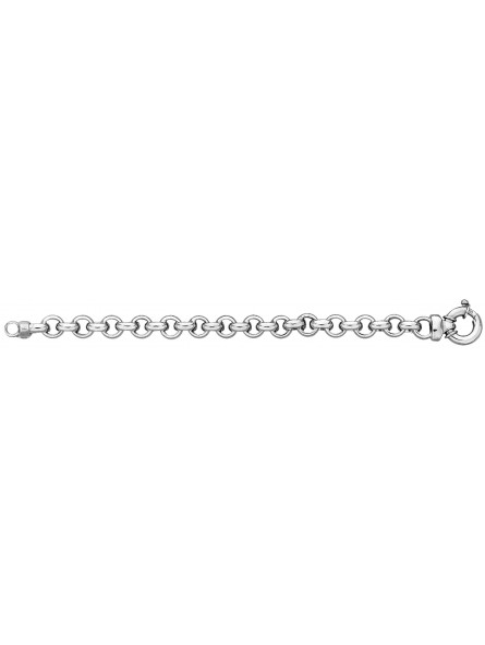Bracelet Jaseron 10 mm argent 925 rhodié