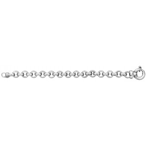 Bracelet Jaseron 10 mm argent 925 rhodié