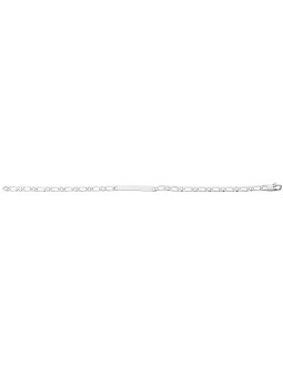 Bracelet Identité argent Maille Alternée 1/1 Polie légère 6 Faces 4 mm