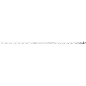 Bracelet Identité argent Maille Alternée 1/1 Polie légère 6 Faces 4 mm
