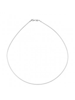 Collier Câble Omega Rond 1 mm argent 925 rhodié