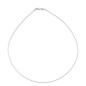 Collier Câble Omega Rond 1 mm argent 925 rhodié