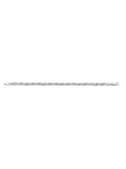 Bracelet Tresse 3 Fils argent rhodié
