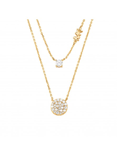 Michael Kors - Collier doré en argent 925, oxyde zirconium - Ref. MKC1591AN710 Michael Kors - Collier doré en argent 925, oxyde zirconium - Ref. MKC1591AN710