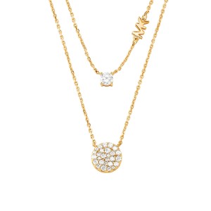 Michael Kors - Collier doré en argent 925, oxyde zirconium - Ref. MKC1591AN710