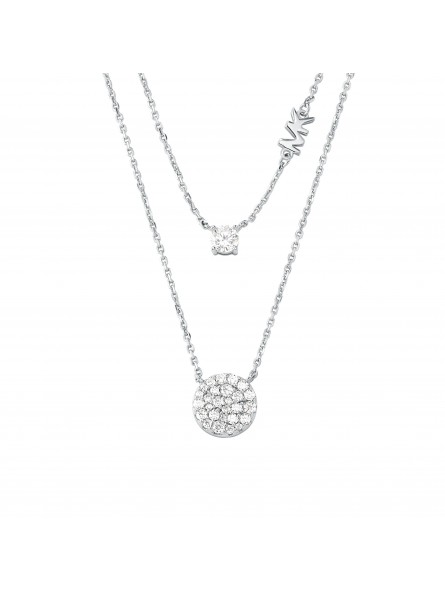 Michael Kors - Collier argent 925 rhodié, oxyde zirconium - Ref. MKC1591AN040 Michael Kors - Collier argent 925 rhodié, oxyde zirconium - Ref. MKC1591AN040