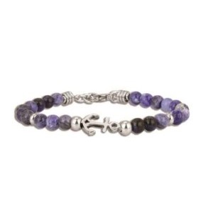 Bracelet Homme Officina 1986, Pierres Et Acier Oi005 - Marque Officina  Acier - Couleur Blanc