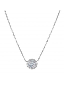 Collier Fossil Acier Argenté -  Collection Blue Mosaic Jf03224040
