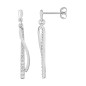 Boucles D'Oreillespend. Ox. Zirc. Ag925Rh