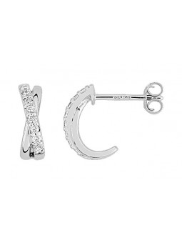 Boucles D'Oreilles Argent Et Oxydes - Aswt73Z