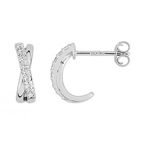 Boucles D'Oreilles Argent Et Oxydes - Aswt73Z