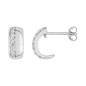 1/2 Créoles Oxydes Asws36Z - Marque Collection Elsass Bijouterie  Argent 925/1000 - Couleur Blanc Oxyde De Zirconium