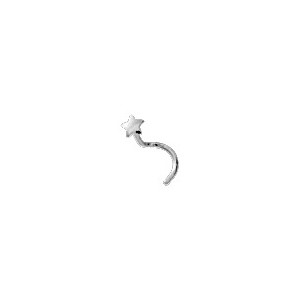 Piercing nez or750 blanc