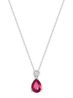 Collier Rubis Tr + Dia0.01 G.Or9K