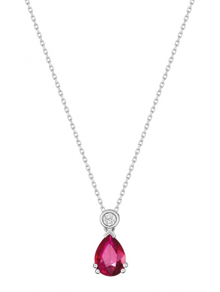 Collier Rubis Tr + Dia0.01 G.Or9K