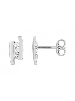 Boucles d'oreilles Clous diamant 0,028 or gris 375