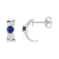 Boucles d'oreilles Saphir et Oxyde