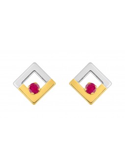 Boucles D'Oreilles 28Sa731Br Or Et Rubis