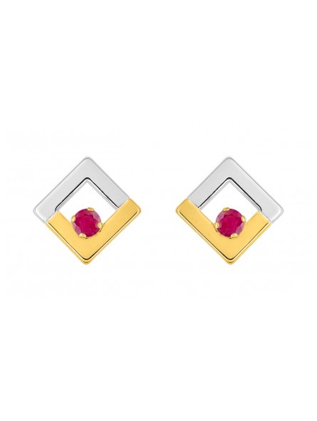 Boucles D'Oreilles 28Sa731Br Or Et Rubis
