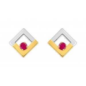 Boucles D'Oreilles 28Sa731Br Or Et Rubis