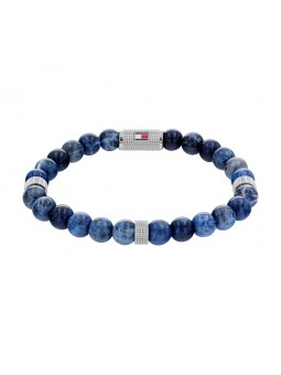 Bracelet Homme Tommy Hilfiger Perles en pierres bleues Réf 2790436